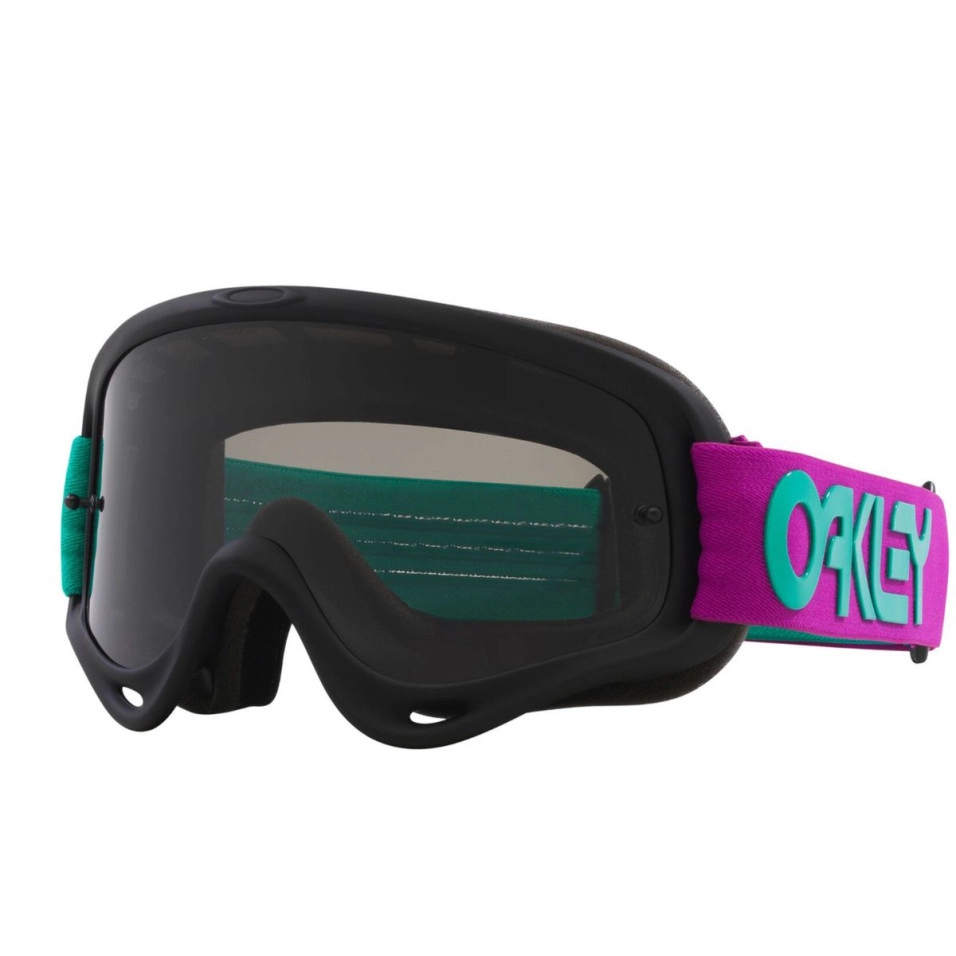 Maschera Oakley O-Frame MX B1B Celeste Viola/Grigio Scuro