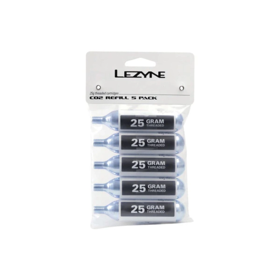 Lot de 5 cartouches de CO2 Lezyne 25 g