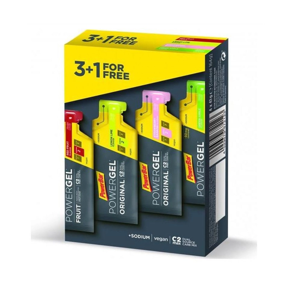 Powerbar Gel Multipack 4 Energiegele (3+1 gratis)