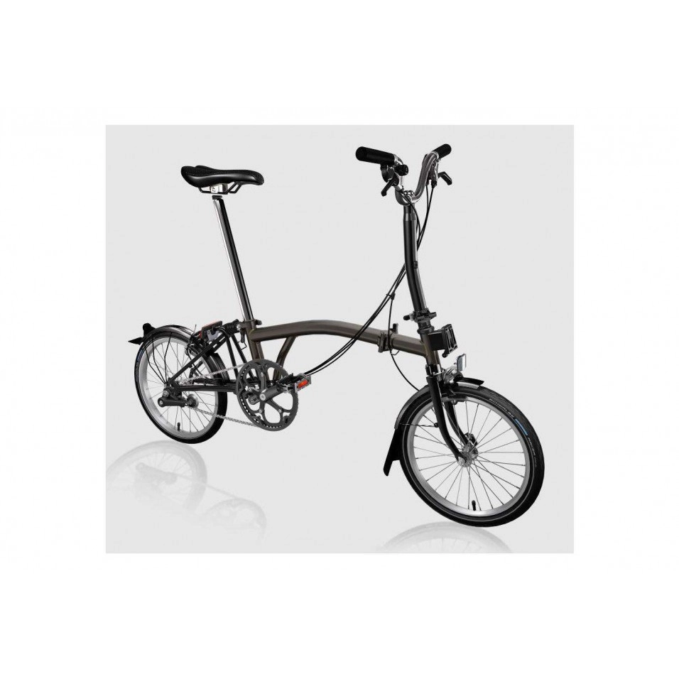 Bicicleta Brompton H6L Plat 50 Black Edition Tija +6 C Line Laquer