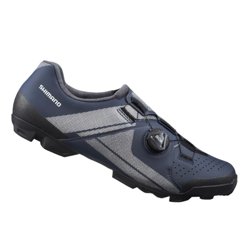 Chaussures Vélo Shimano XC3 / XC300 - Pour VTT Et Gravel, Compatibles Cales 2 Vis, Couleur Noire