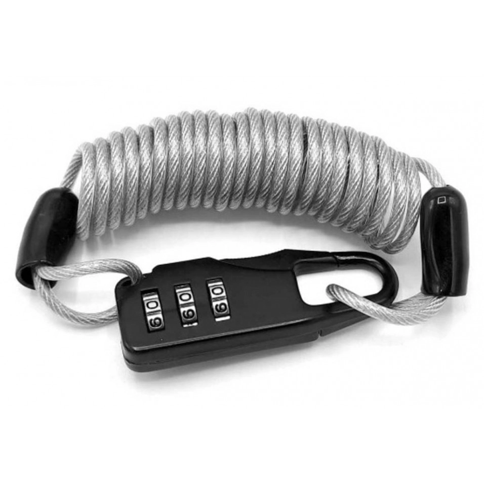 Lucchetto A Spirale SEKURA KB 105 Con Supporto – Cavo D'Acciaio 8x1850mm Per Bici O Uso Quotidiano
