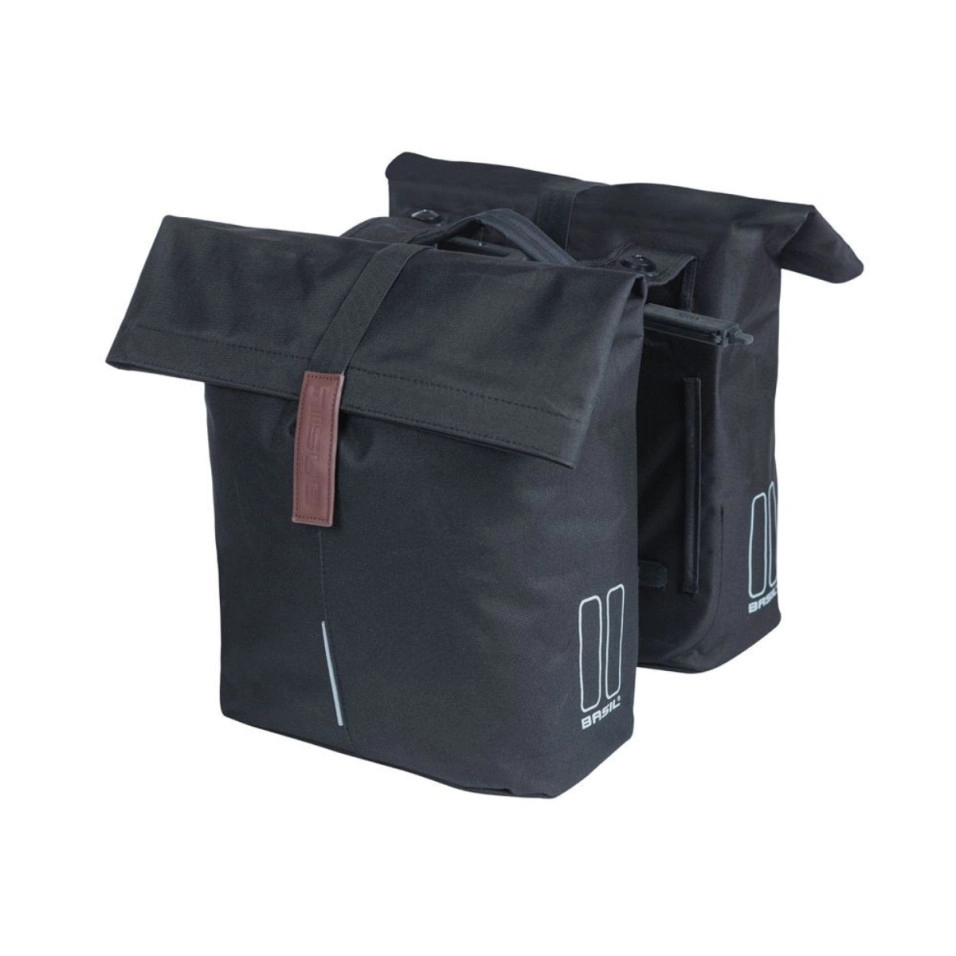 Zaino Basil City Mik da 28-32 litri impermeabile con riflettori.