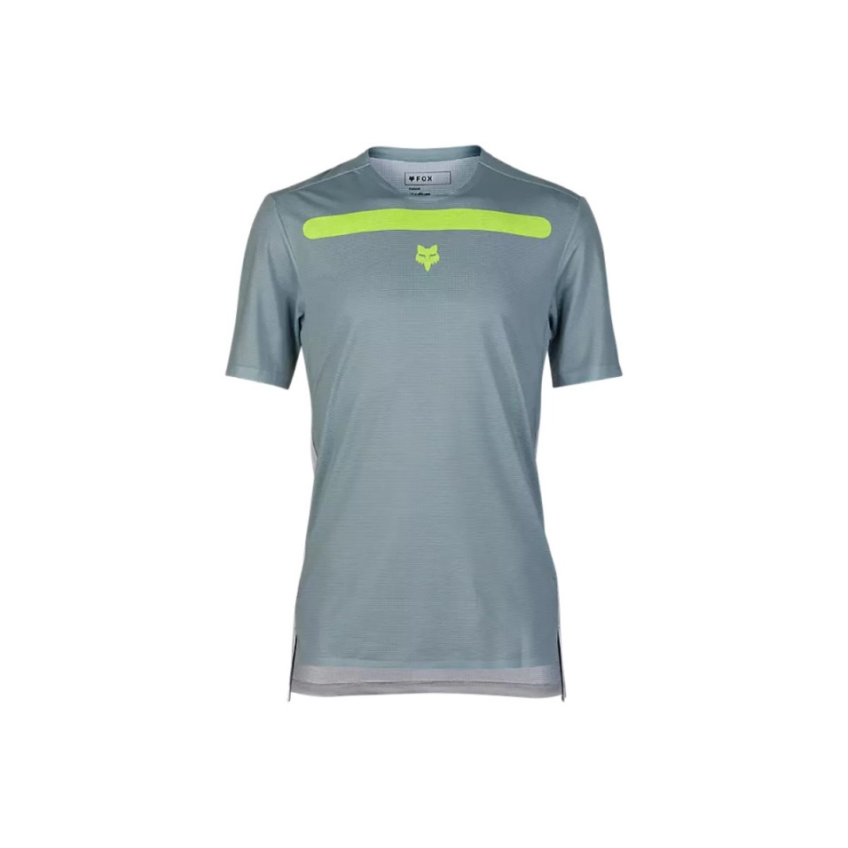 Maillot Manga Corta Fox Flexair Aviation SS Jersey Race M Gris-Verde