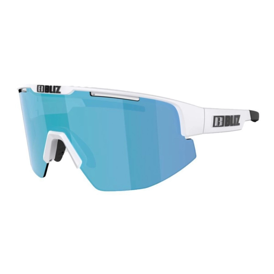 Brille Bliz Matrix Glänzend Weiß/Rauch mit Blau Multi